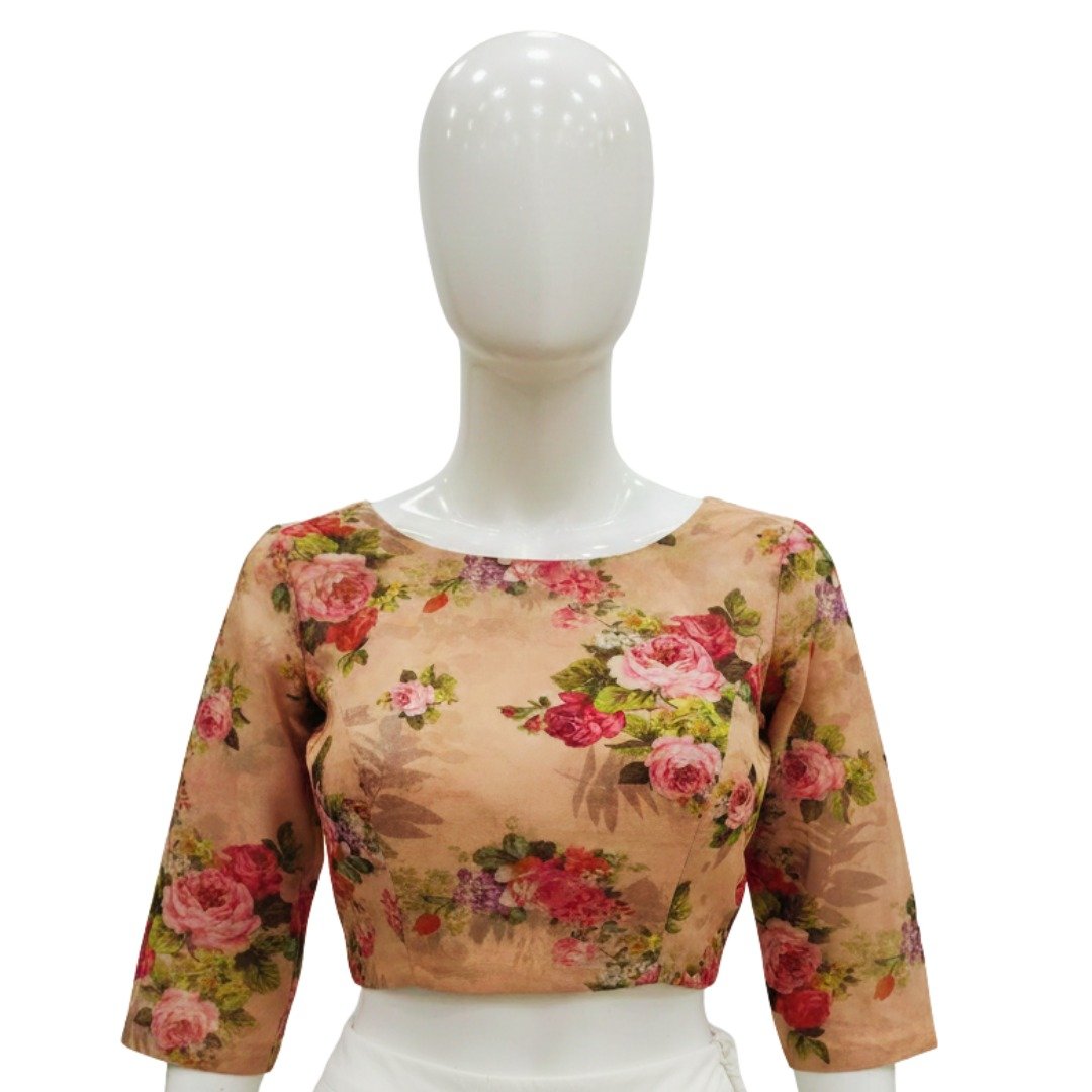Tissue Soft Net Floral Designer Blouse