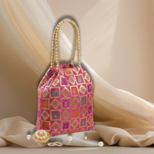 Purple & Golden Potli Bags